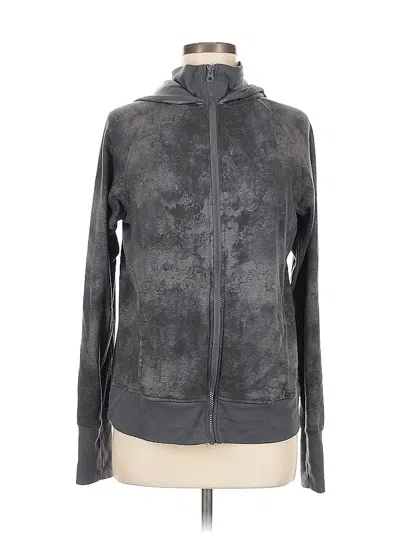 Pre-owned Danskin Zip Up Hoodie In Gray