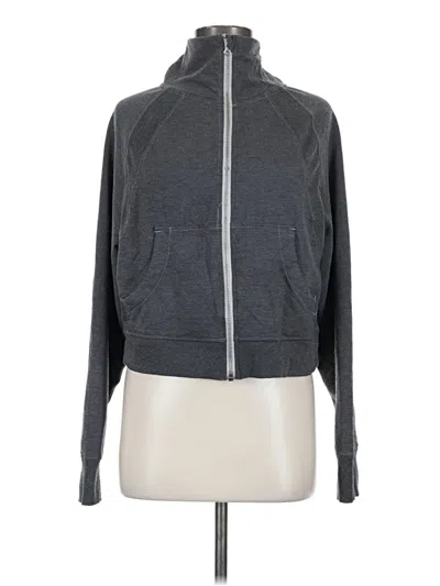 Pre-owned Danskin Zip Up Hoodie In Gray