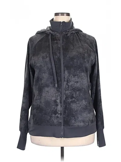 Pre-owned Danskin Zip Up Hoodie In Gray