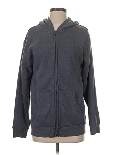Pre-owned Danskin Zip Up Hoodie In Gray