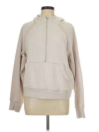 Pre-owned Danskin Zip Up Hoodie In Ivory