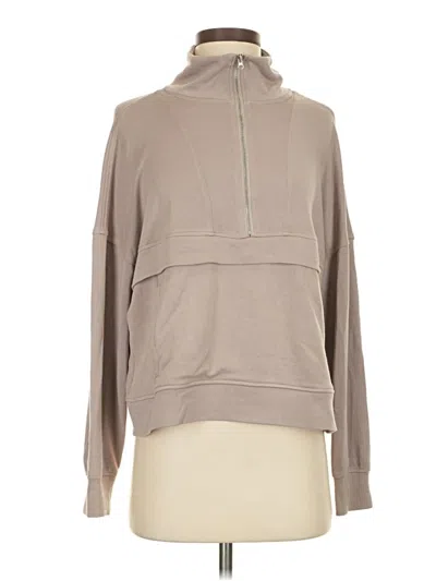 Pre-owned Danskin Zip Up Hoodie In Tan