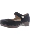 DANSKO BEATRICE WOMENS NUBUCK SLIP ON MARY JANE HEELS