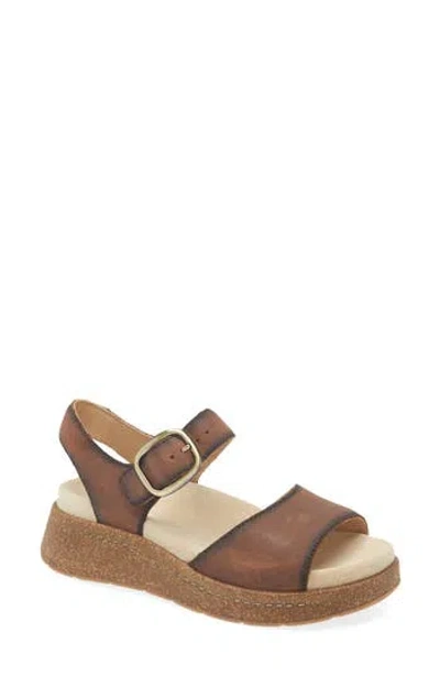 Dansko Bianca Platform Wedge Sandal In Brown