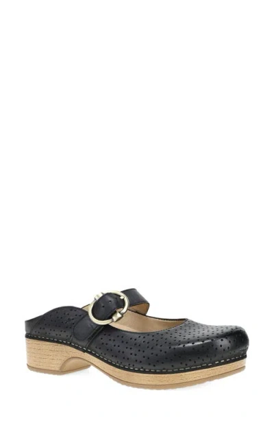 Dansko Blaire Perforated Mary Jane Clog In Black