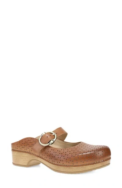 Dansko Blaire Perforated Mary Jane Clog In Brown