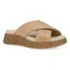 Dansko Bridget Cork Platform Sandals In Honey