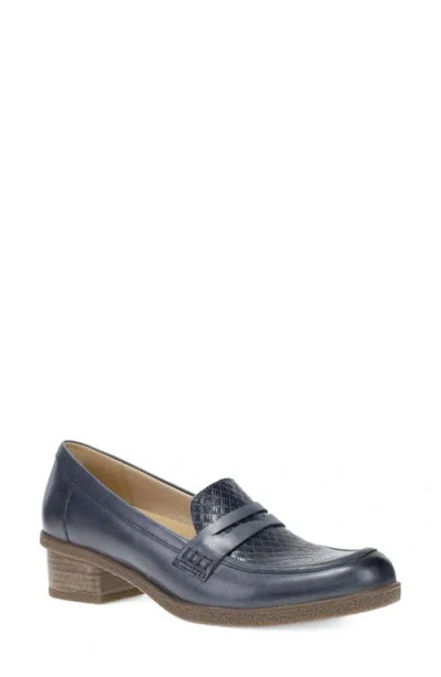 Dansko Danica Waterproof Penny Loafer Pump In Blue