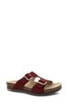 Dansko Dayna Strappy Slide Sandal In Cinnabar Suede