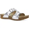 Dansko Dayna Strappy Slide Sandal In Silver Metallic