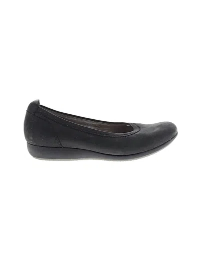 Pre-owned Dansko Flats In Black
