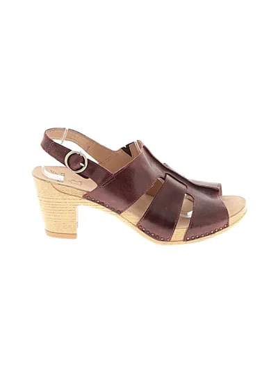 Pre-owned Dansko Heels In Burgundy