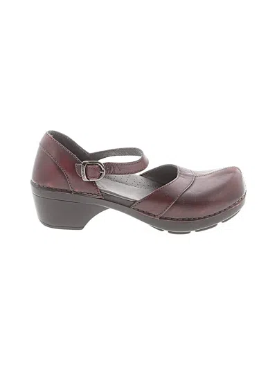 Pre-owned Dansko Heels In Burgundy