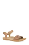 Dansko Jodie Ankle Strap Sandal In Light Tan Burnished Nappa
