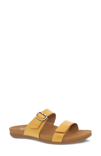 Dansko Justine Slide Sandal In Yellow