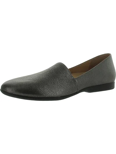 Dansko Larisa Metallic Womens Leather Metallic Loafers In Silver