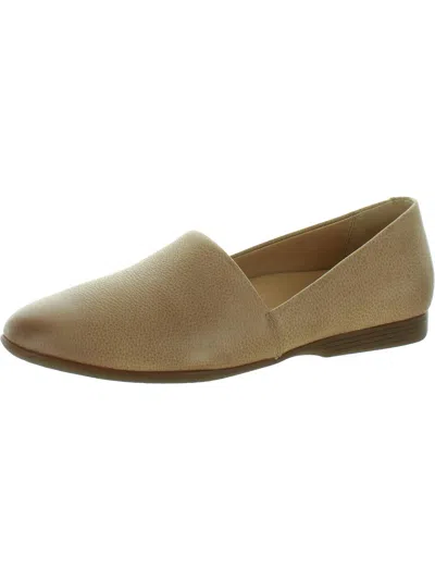 Dansko Lexie Milled Womens Leather Round Toe Flat Shoes In Grey