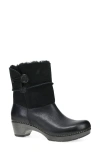 Dansko Lillith Genuine Shearling Trim Bootie In Black