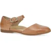 Dansko Liv Ankle Strap Flat In Brown
