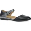 Dansko Liv Ankle Strap Flat In Black
