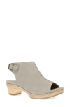 Dansko Lizzy Peep Toe Platform Bootie In Taupe Milled Nubuck