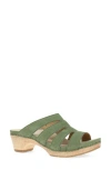 Dansko Lyndi Platform Slide Sandal In Green