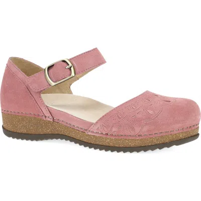 Dansko Mae Ankle Strap Platform Clog In Pink
