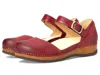 Dansko Mae Ankle Strap Platform Clog In Red