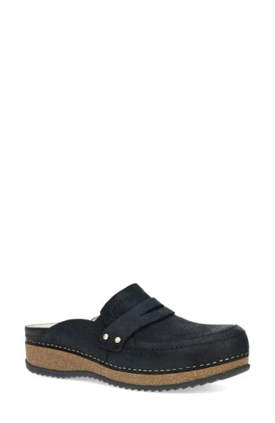 Dansko Maggy Penny Loafer Platform Clog In Black