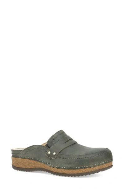 Dansko Maggy Penny Loafer Platform Clog In Green