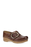 Dansko Pearson Buckle Strap Clog In Brown