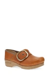 Dansko Pearson Buckle Strap Clog In Brown