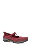 Dansko Primrose Flat In Wine Burnished Suede