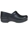 Dansko Professional Box Leather Clogs In Black