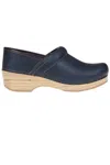 Dansko Professional Oiled Leather Clogs In Blue