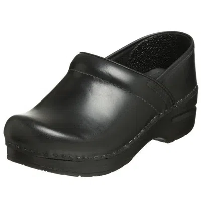 Dansko Narrow Pro Cabrio Womens Leather Round Toe Clogs In Black