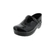 Dansko Professional Womens Solid Patent Leather Clogs In Black