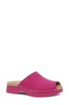 Dansko Ravyn Peep Toe Platform Sandal In Fuchsia