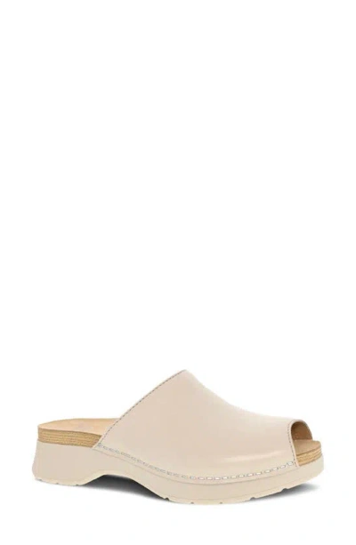 Dansko Ravyn Peep Toe Platform Sandal In Ivory