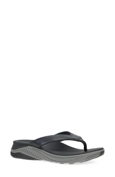 Dansko Rosemary Platform Flip Flop In Black