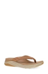 Dansko Rosemary Platform Flip Flop In Tan Calf