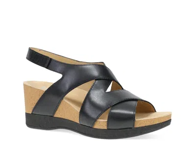 Dansko Shyla Wedge Sandal In Black