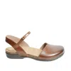 Dansko Slingback Rowan Milled In Pelle Marrone In Brown