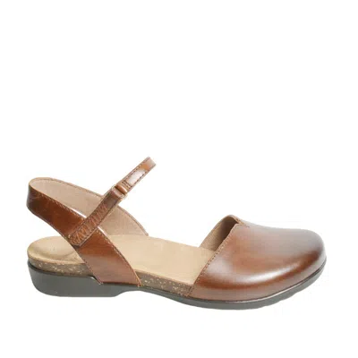 Dansko Slingback Rowan Milled In Pelle Marrone In Brown