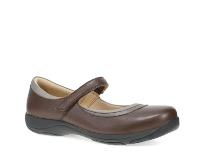 Dansko Stacy 2.0 Mary Jane Flat In Brown