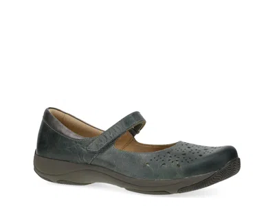 Dansko Stacy Mary Jane Flat In Blue
