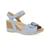 Dansko Stella Ankle Strap Platform Wedge Sandal In Blue