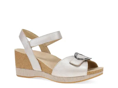 Dansko Stella Wedge Sandal In Off White