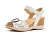 Dansko Stella Ankle Strap Platform Wedge Sandal In White