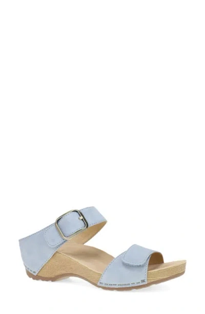 Dansko Tanya Platform Slide Sandal In Blue